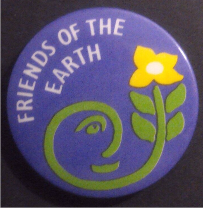 Rusted 1982 CND Badge