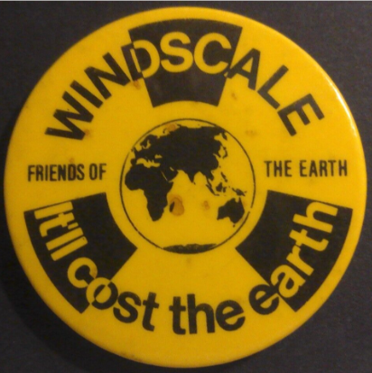 Rusted 1982 CND Badge