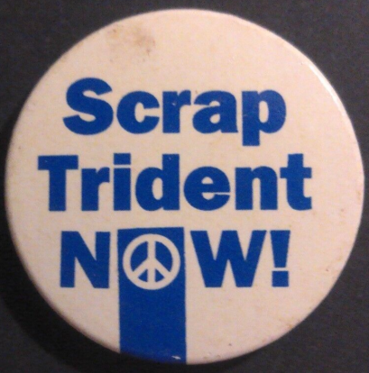 Rusted 1982 CND Badge