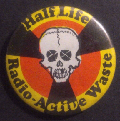 Rusted 1982 CND Badge