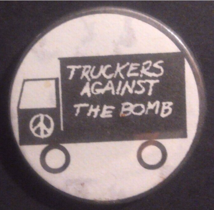 Rusted 1982 CND Badge