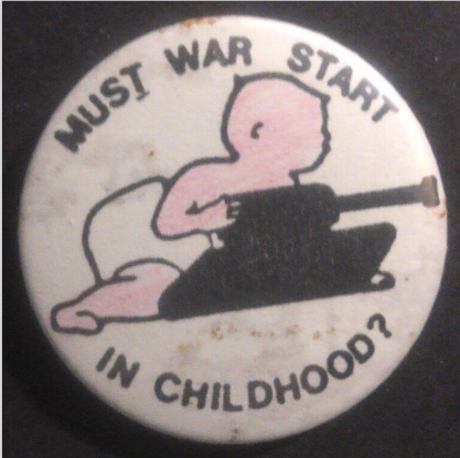 Rusted 1982 CND Badge