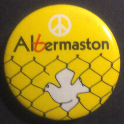 Rusted 1982 CND Badge