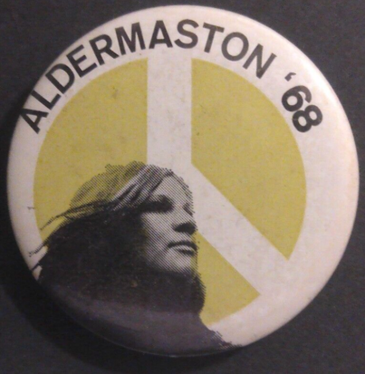 Rusted 1982 CND Badge