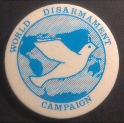 Rusted 1982 CND Badge