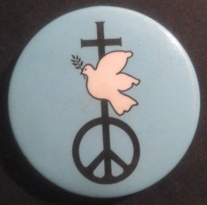Rusted 1982 CND Badge
