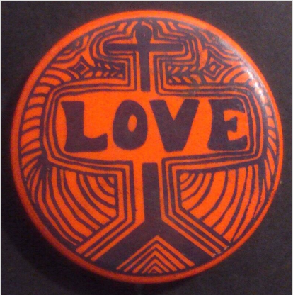 Rusted 1982 CND Badge