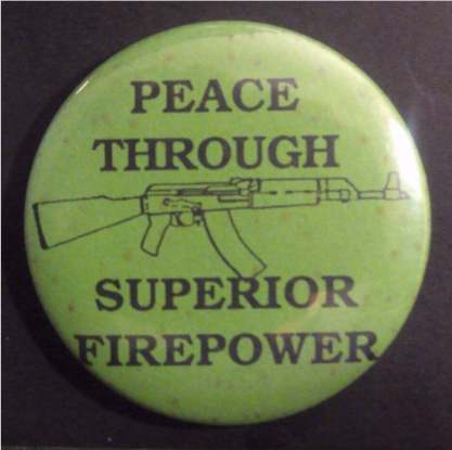 Rusted 1982 CND Badge