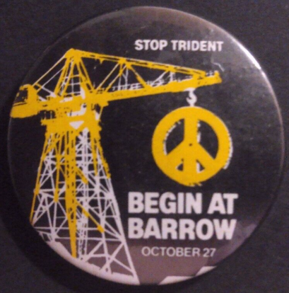 Rusted 1982 CND Badge