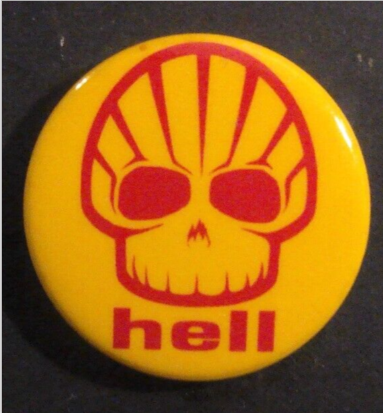 Rusted 1982 CND Badge
