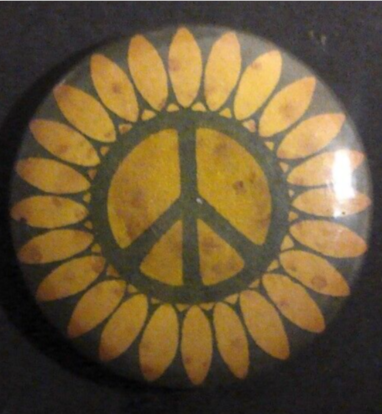 Rusted 1982 CND Badge