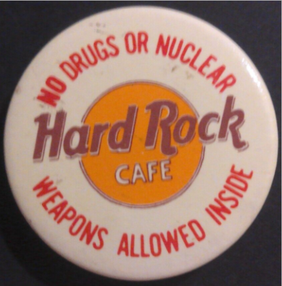 Rusted 1982 CND Badge