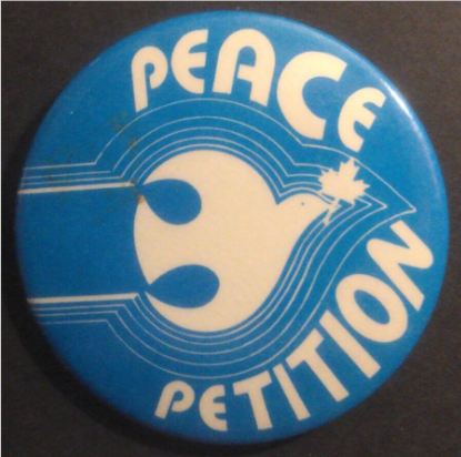 Rusted 1982 CND Badge