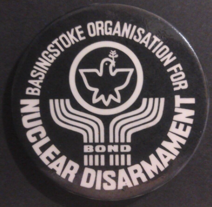 Rusted 1982 CND Badge