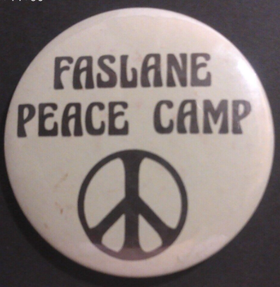 Rusted 1982 CND Badge