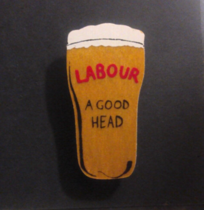 Rusted 1982 CND Badge