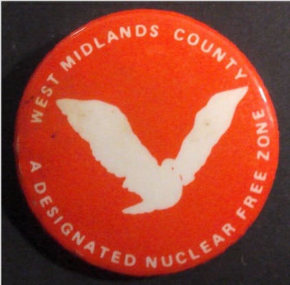 Rusted 1982 CND Badge