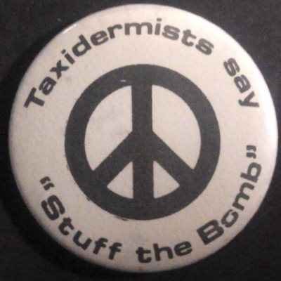Rusted 1982 CND Badge