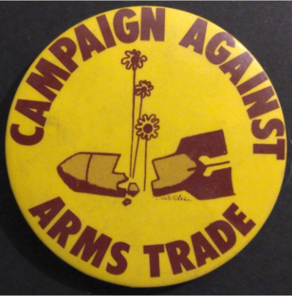 Rusted 1982 CND Badge