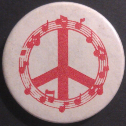 Rusted 1982 CND Badge