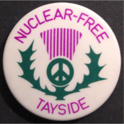 Rusted 1982 CND Badge