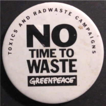 Rusted 1982 CND Badge