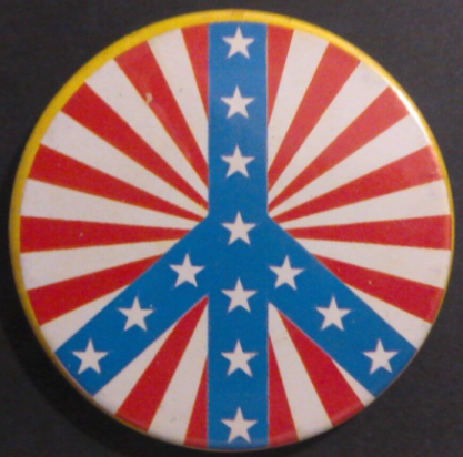 Rusted 1982 CND Badge