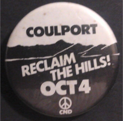 Rusted 1982 CND Badge