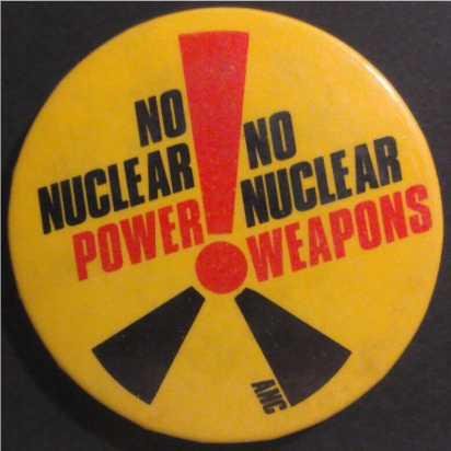 Rusted 1982 CND Badge