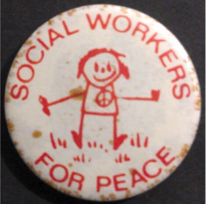 Rusted 1982 CND Badge
