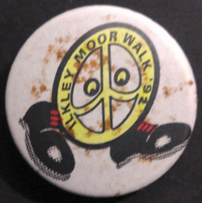 Rusted 1982 CND Badge