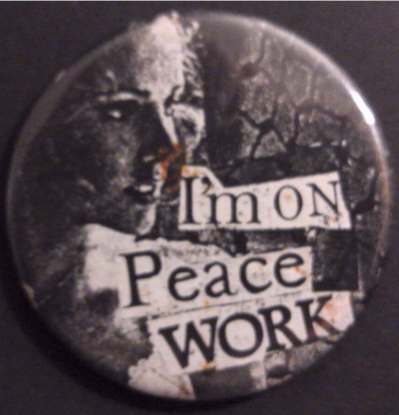 Rusted 1982 CND Badge