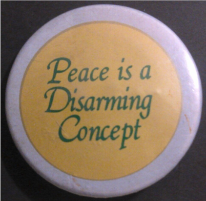 Rusted 1982 CND Badge