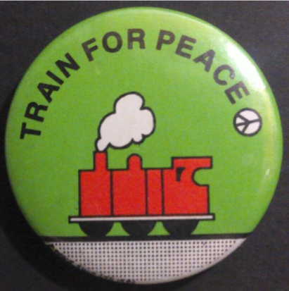 Rusted 1982 CND Badge