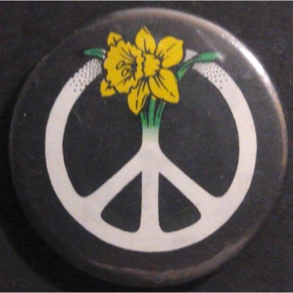 Rusted 1982 CND Badge