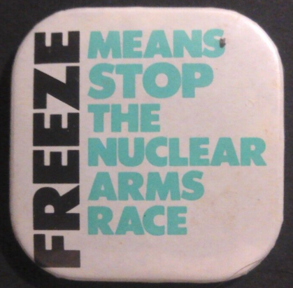 Rusted 1982 CND Badge