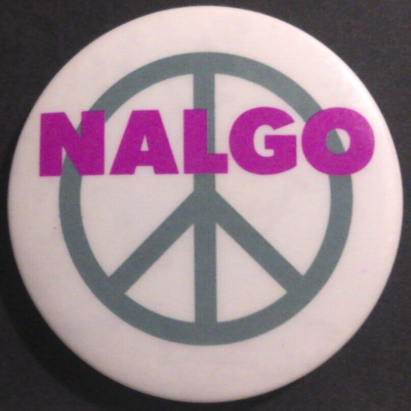 Rusted 1982 CND Badge
