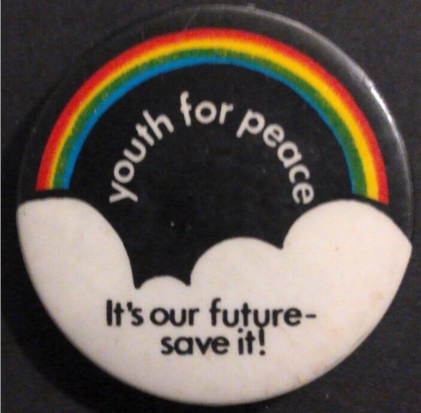 Rusted 1982 CND Badge