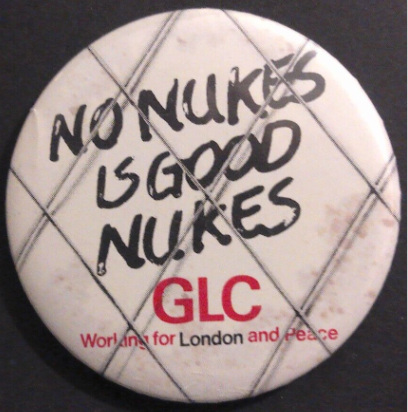 Rusted 1982 CND Badge
