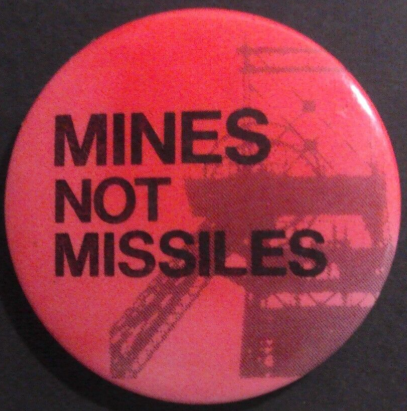 Rusted 1982 CND Badge