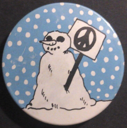 Rusted 1982 CND Badge
