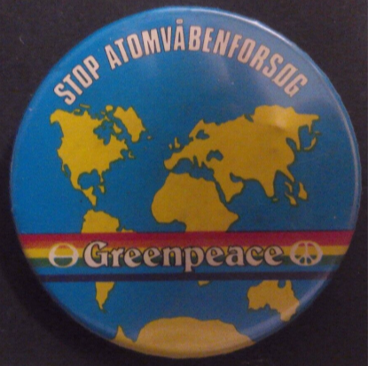 Rusted 1982 CND Badge