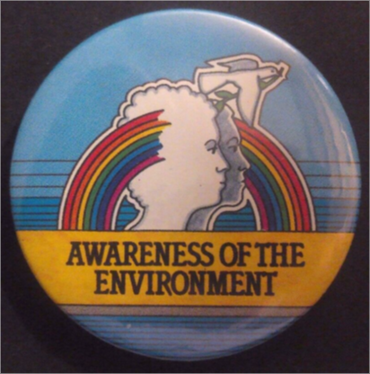 Rusted 1982 CND Badge