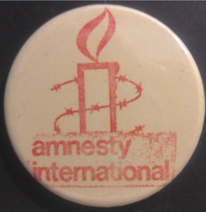 Rusted 1982 CND Badge