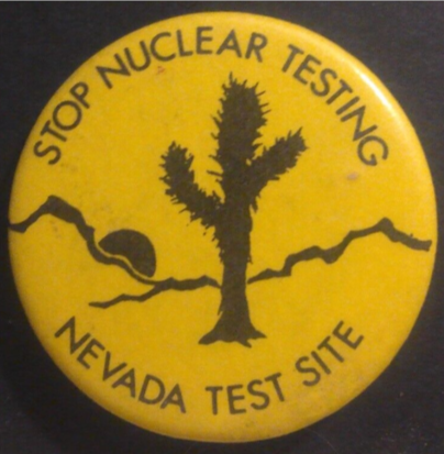 Rusted 1982 CND Badge