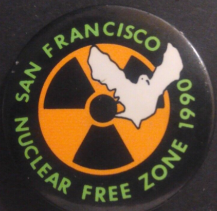 Rusted 1982 CND Badge