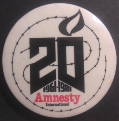 Rusted 1982 CND Badge