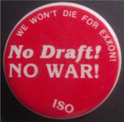 Rusted 1982 CND Badge
