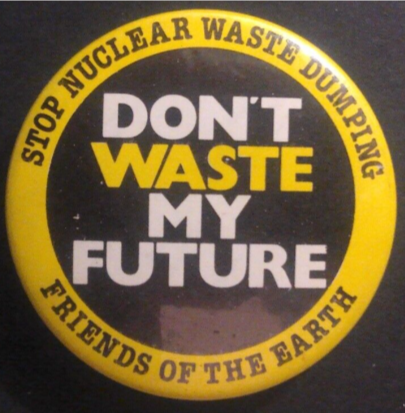 Rusted 1982 CND Badge