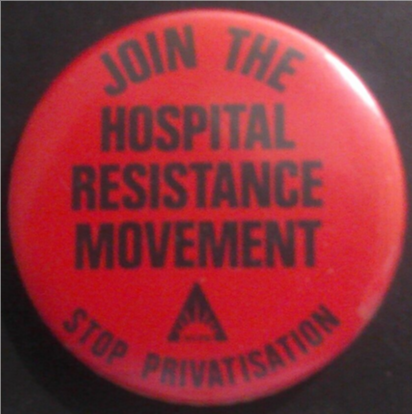 Rusted 1982 CND Badge